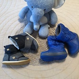 Boy boots winter snow